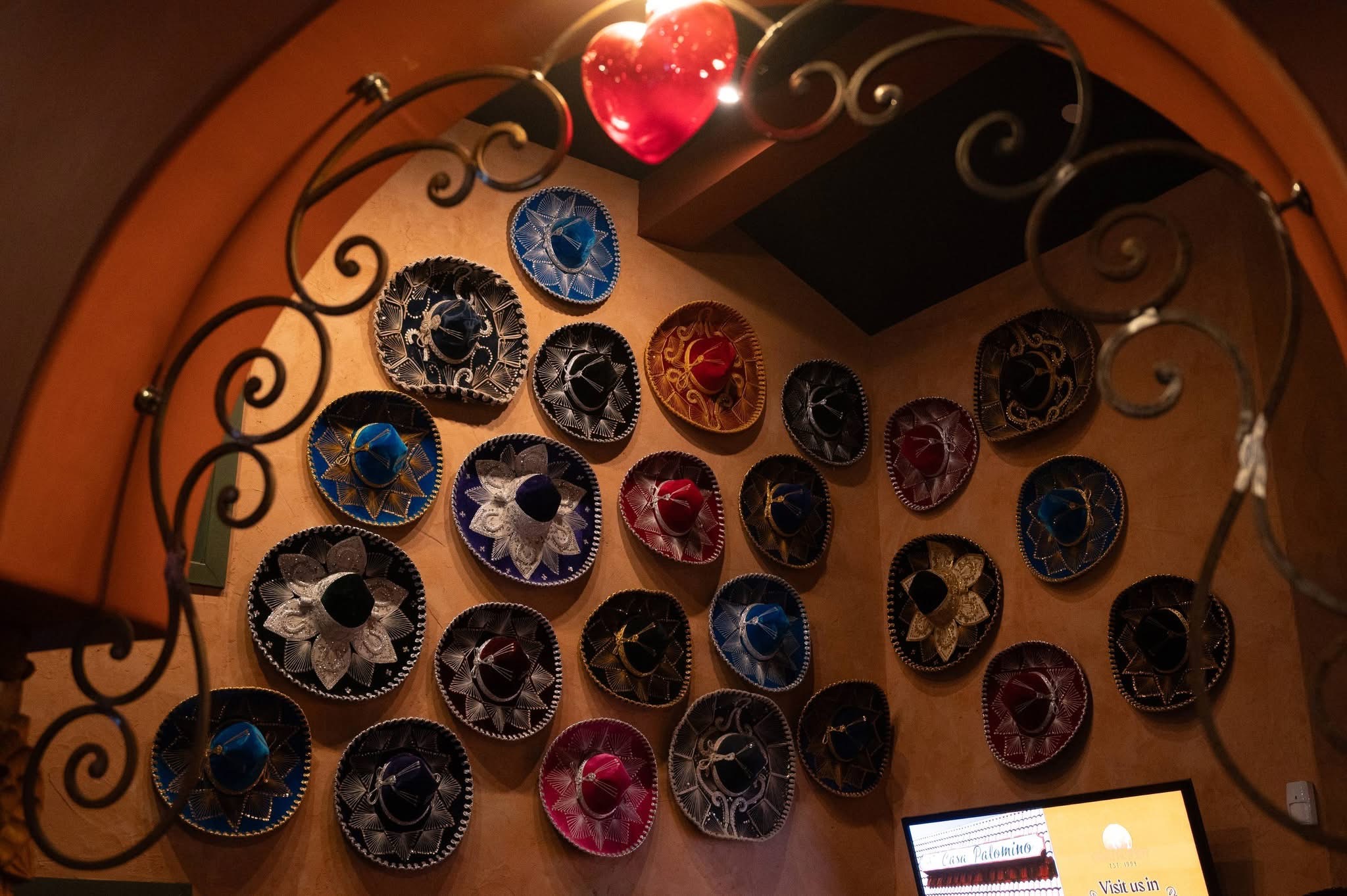 Sombrero collection at Casa Palomino